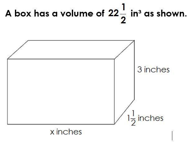 Use x to represent the length of the box. Create an equation that can be used to solve-example-1