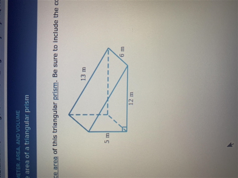 find the surface area of this triangular prism. be sure to include the correct unit-example-1