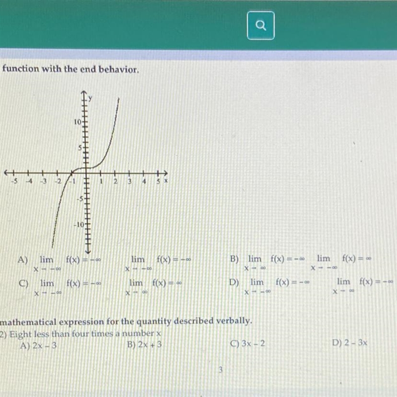 Please help on this end behaviors question.-example-1