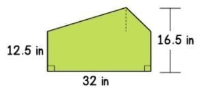 Determine the area of the composite figure shown below.-example-1