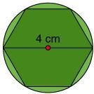 A regular hexagon is drawn inside of a circle so that each of its vertices touches-example-1