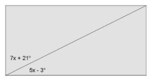 Write and solve an equation to determine the value of the variable. Then determine-example-1