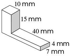 This diagram shows the dimensions of a plastic tab used in a toy. What is the volume-example-1