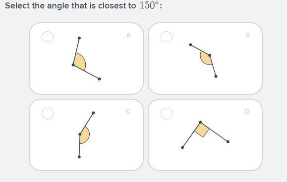 Select the angle that's is closest to 150-example-1