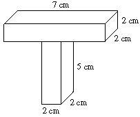 Find the Volume for the above figure. Hint: Find the volume of each prism, then add-example-1