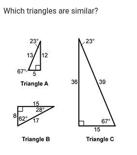 Which triangles are similar-example-1