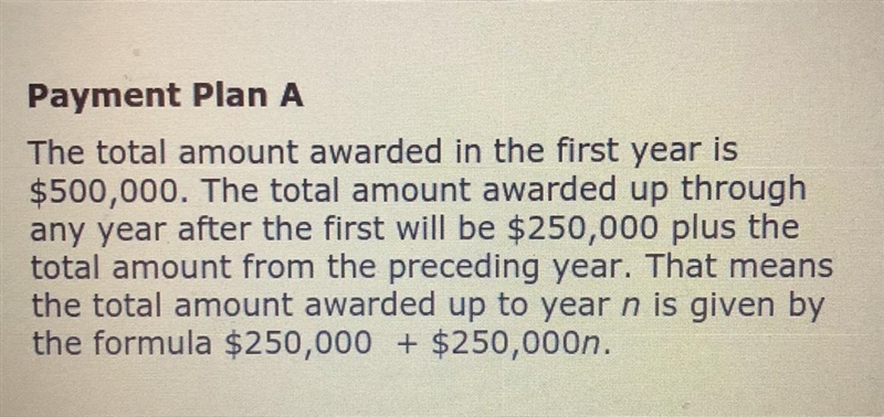 What would be the payout in year 7 under plan A?-example-1