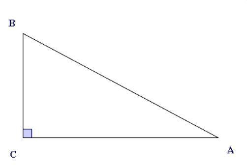 31. Which side of the triangle in the diagram is the hypotenuse? A. AB B. BC C. CA-example-1