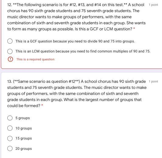 **The following scenario is for #12, #13, and #14 on this test.** A school chorus-example-1