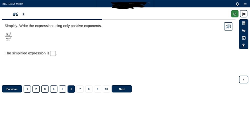 Simplify. Write the expression using only positive exponents.-example-1