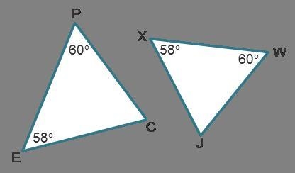 Please Answer ONLY if you KNOW the answer!! ^^ Consider the triangles. What can be-example-1