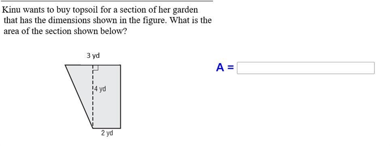 I dont get how to find the area of a trapezoid the other shapes are easy. anyways-example-1