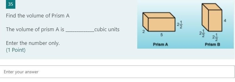 Find the volume of Prism A The volume of prism A is _____________cubic units Enter-example-1