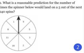 What is a reasonable prediction for the number of times the spinner below would land-example-1