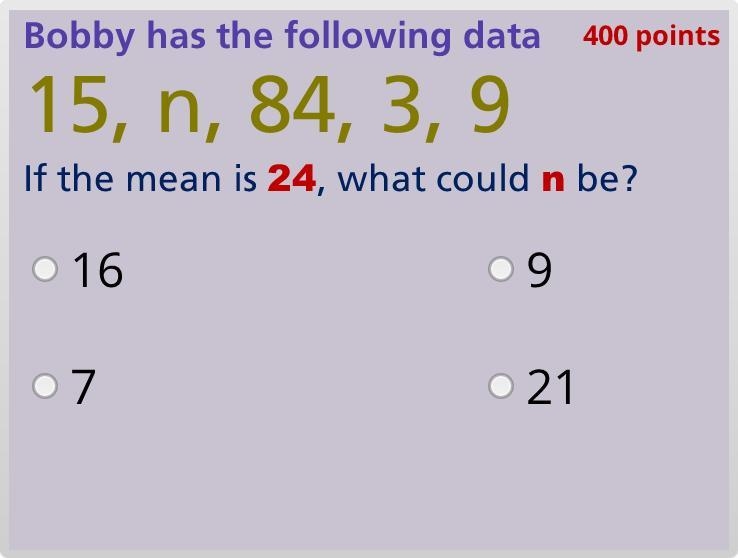 Hey there! My second question, how do you find the mean with a variable? I know how-example-1