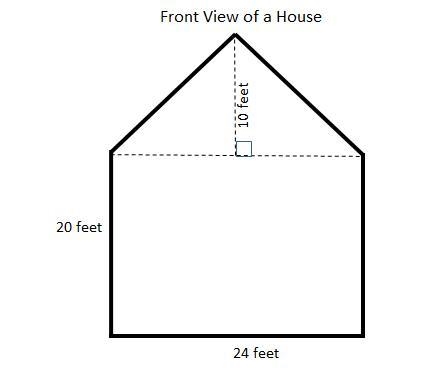 ​ Area of a Triangle; A = ½bh​ Area of a Rectangle; A = lw ​------------------------------------- ​The-example-1