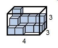 J u l i a n has partially filled the prism below with 16 unit cubes. How many more-example-1