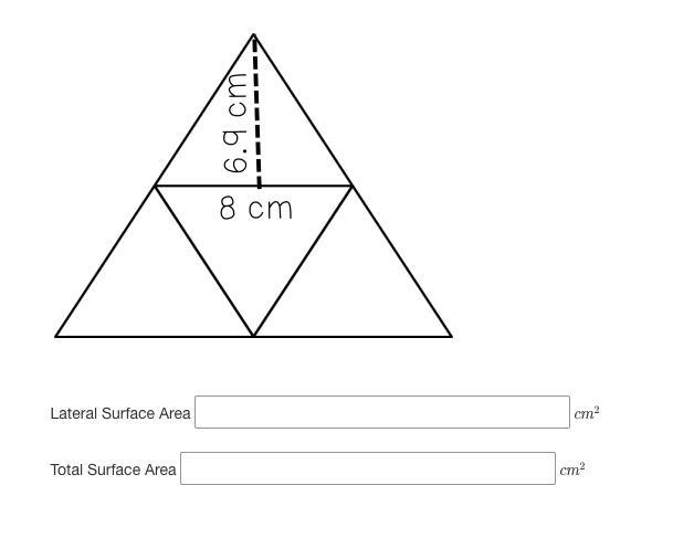 Determine the lateral and total surface area of the pyramid.-example-1