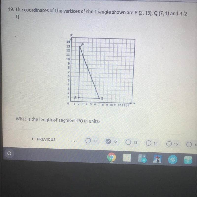 What is the length of segment PQ in units?-example-1