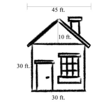 What 2 shapes did you use to find the area of the figure above? What is the area of-example-1