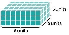 Which expression can be used to represent the volume of this prism? 48 × 3 units³ 6 × 11 units-example-1