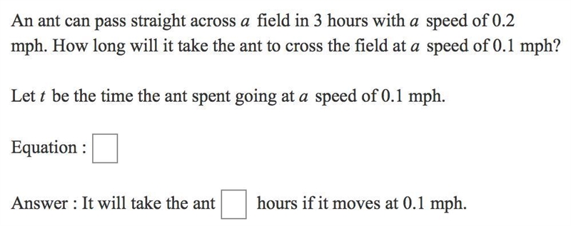 Please help in this question!! An ant can pass straight across a field in 3 hours-example-1