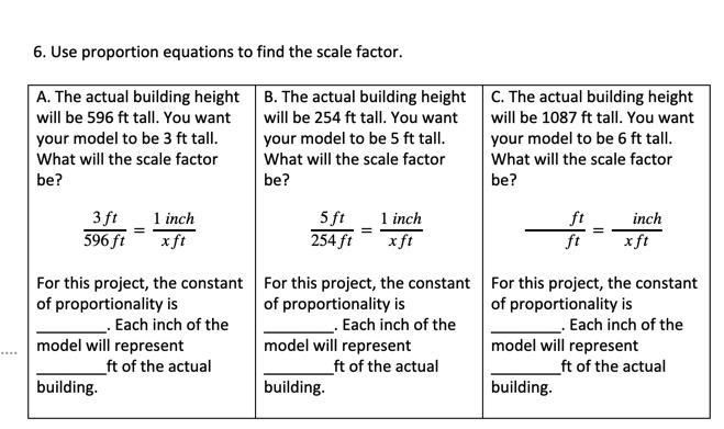 A. The actual building height will be 596 ft tall. You want your model to be 3 ft-example-1