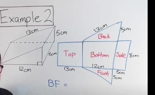 The front and back sides are both triangles, explain why you arent going to divide-example-1