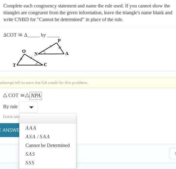 Please find the rule on how the triangles are congruent.-example-1