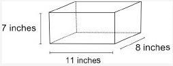 Shyla covered a box with fabric. The dimensions of the box are shown in the figure-example-1