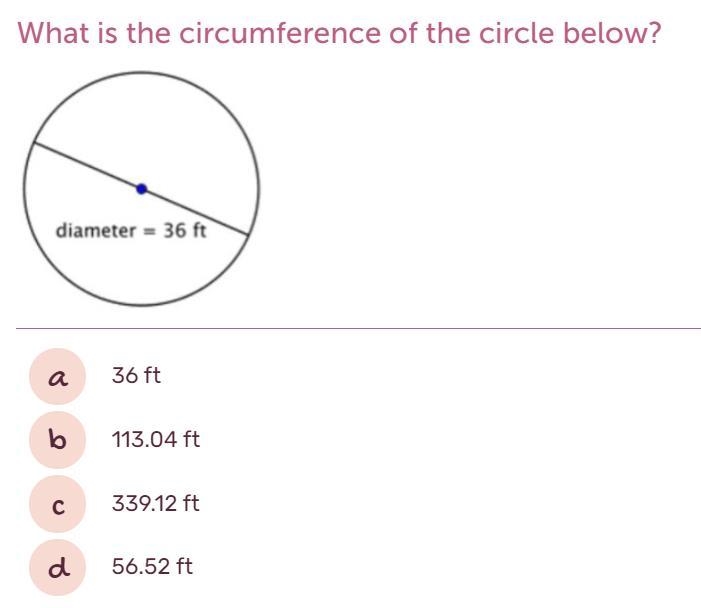 I NEED HELP FAST! What is the circumference of the circle below?-example-1