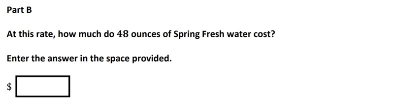 How much does 48 ounces of spring fresh water cost ?-example-1