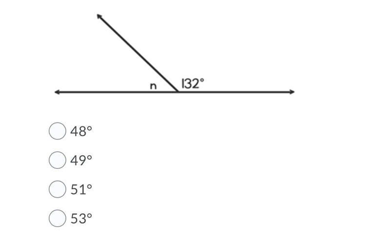 What is the measure of the unknown angle?-example-1