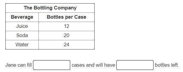 Help me its easy lol Jane works at The Bottling Company. She needs to put 8,500 bottles-example-1