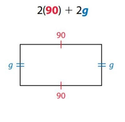 What expression can show the sum of the length for two adjacent sides of the rectangle-example-2