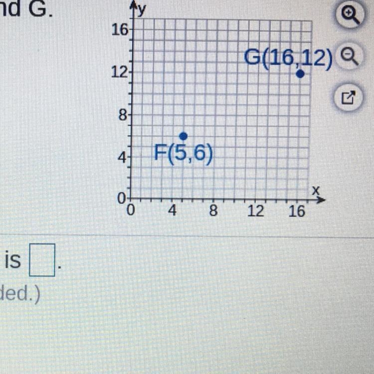 "Find the distance between F and G The distance between F and G is ___" PLEASE-example-1