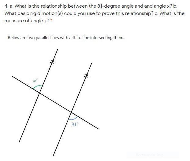 (?) what is the relationship between the 81 degree angle ? what is the measure of-example-1