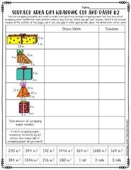 Surface Area Gift Wrapping Drag and Drop Activity CAN SOMEONE PLEASE ANSWER THE 4TH-example-1