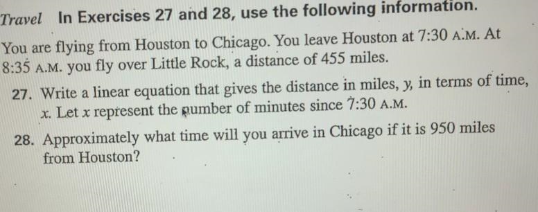 You are flying from Houston to Chicago. You leave Houston at 7:30 A.M. At 8:35 A.M-example-1