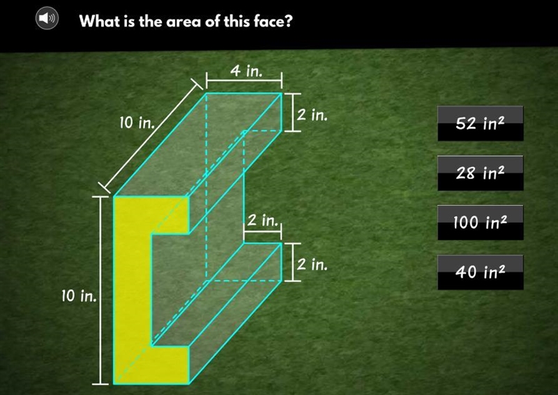 What is the area of this face?-example-1