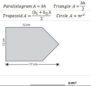 I need help with this math question. What is the Area of this shape?-example-1