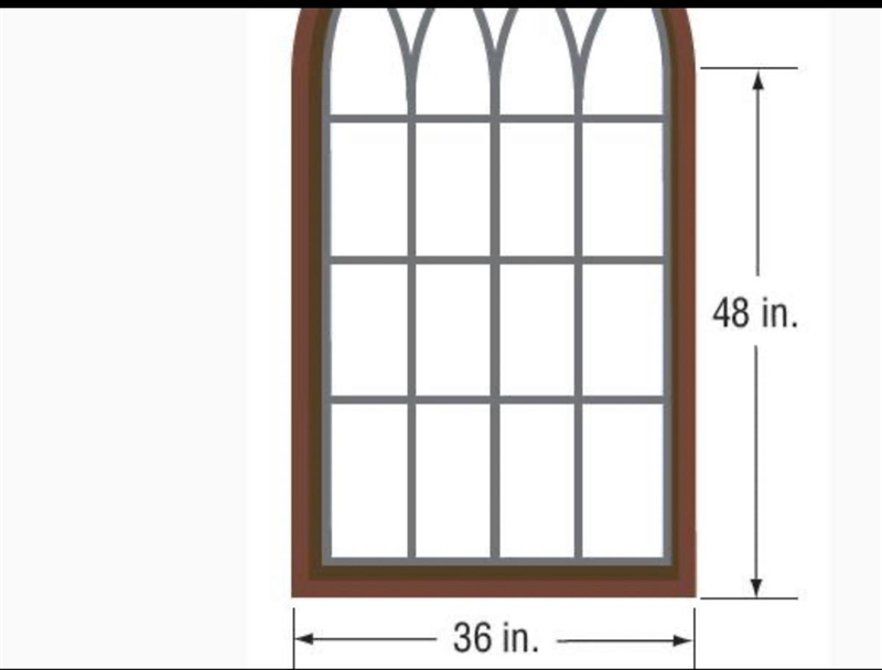 what is the areas of the window shown? use 3.14 for pi. round your answer to the nearest-example-1