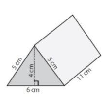 Use the net as an aid to compute the surface area of the triangular prism. A) 100cm-example-1