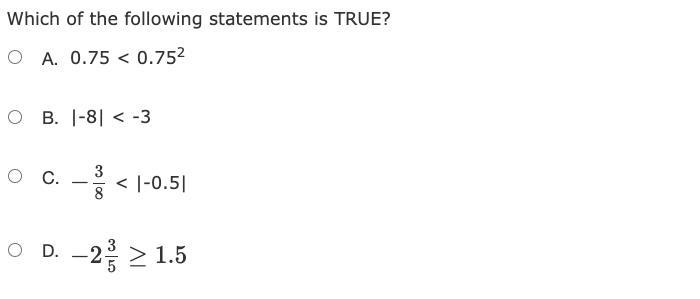 Which of the following statements is TRUE?-example-1