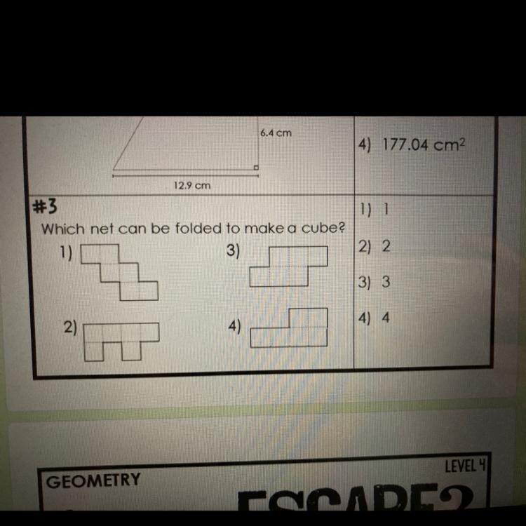 Which net can be folded to make a cube?-example-1