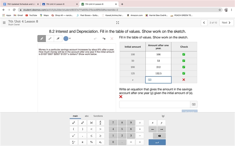 Can somebody tell me what x would be? (x + 6%)-example-1