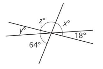 Find x, y, and z. x = _____ y = _____ z = _____-example-1