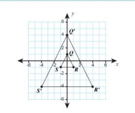 Triangle QRS has been dilated to create triangle Q'R'S'. Which is the scale factor-example-1