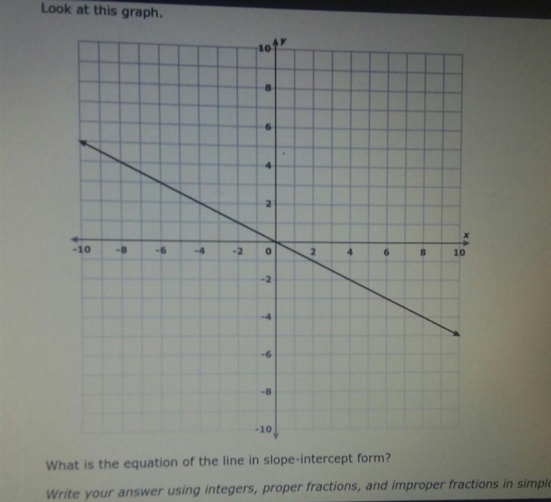 Write the equation of the line in slope-intercept form using y=mx+b​-example-1