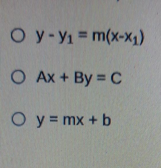 Which of these represents slope-intercept form?​-example-1